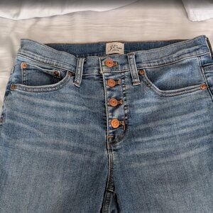 J. Crew button-fly Toothpick ankle jeans